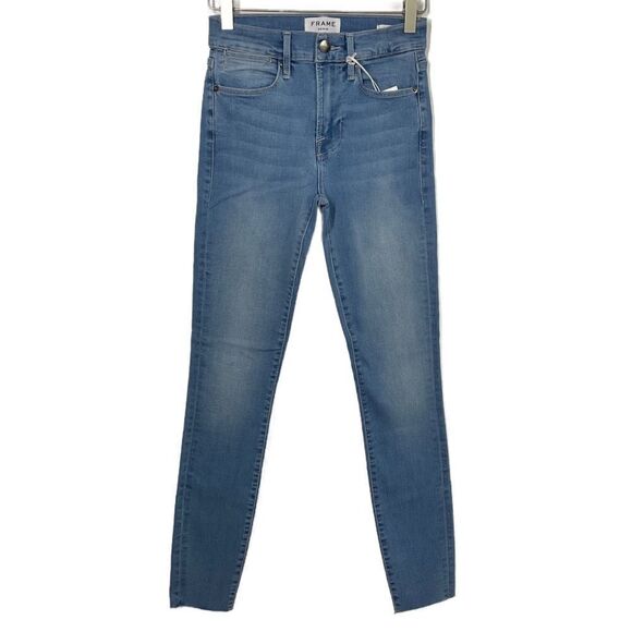 Frame Blue Europa Le High Skinny Raw Hem Jeans 24 NWT - Picture 2 of 7